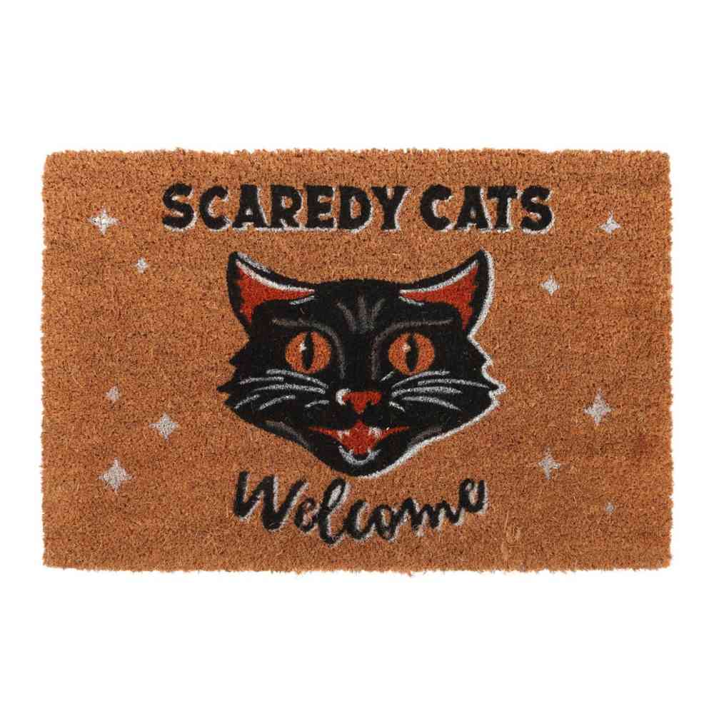 Something Different - Natural Scaredy Cats Welcome Doormat - Multicolours